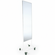 Floor mirror - Double rolling mirror - White