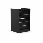 MADS Narrow Shop Counter, Black B 60 - Grooved Front Panel