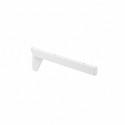 Shelf bracket, straight, right, white, 30 cm, multi-accessory - 12 mm