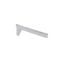 Shelf bracket, straight, right, chrome, 30 cm, multi-accessory - 12 mm