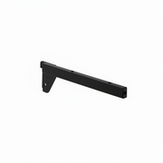 Shelf bracket, straight, right, black, 30 cm, multi-accessory - 12 mm