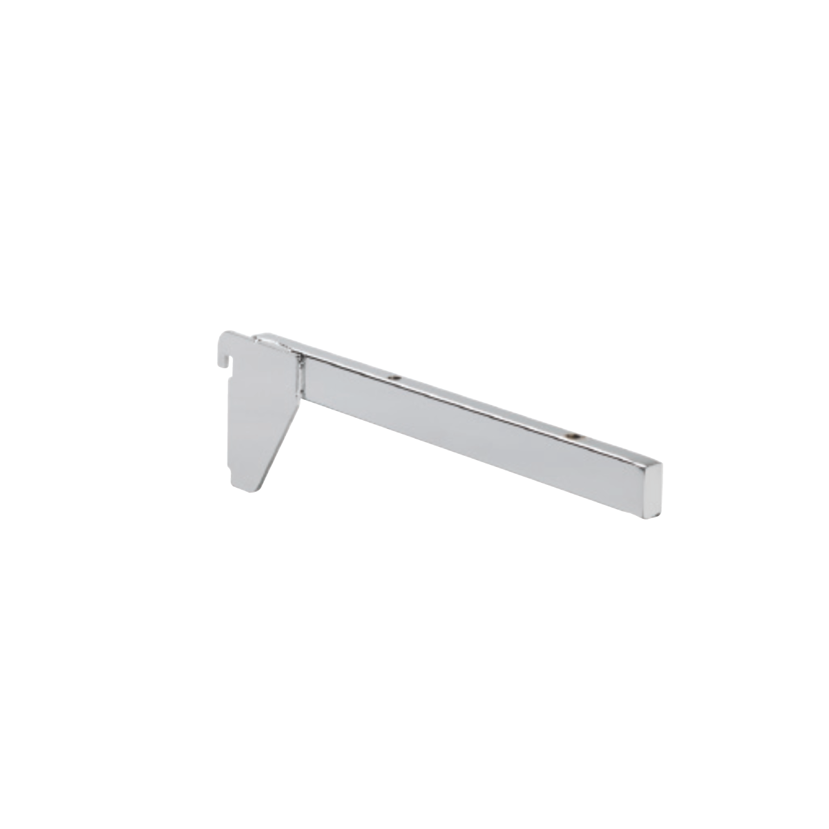 Shelf bracket, straight, left, chrome, 30 cm, multi-accessory - 12 mm