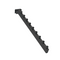 Angled front hanger with 9 balls. Black, multi-accessory - 12 mm