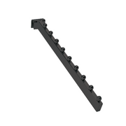 Angled front hanger with 9 balls. Black, multi-accessory - 12 mm