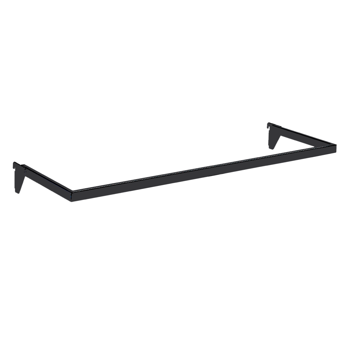 U-shaped curtain rod (91 cm). Black, multi-accessory - 12 mm