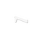 Straight front hanger for wall rail - White, multi-accessory - 12 mm