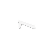 Straight front hanger for wall rail - White, multi-accessory - 12 mm