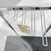 Euro hook for 12 mm decorative rod, galvanized, 15 cm