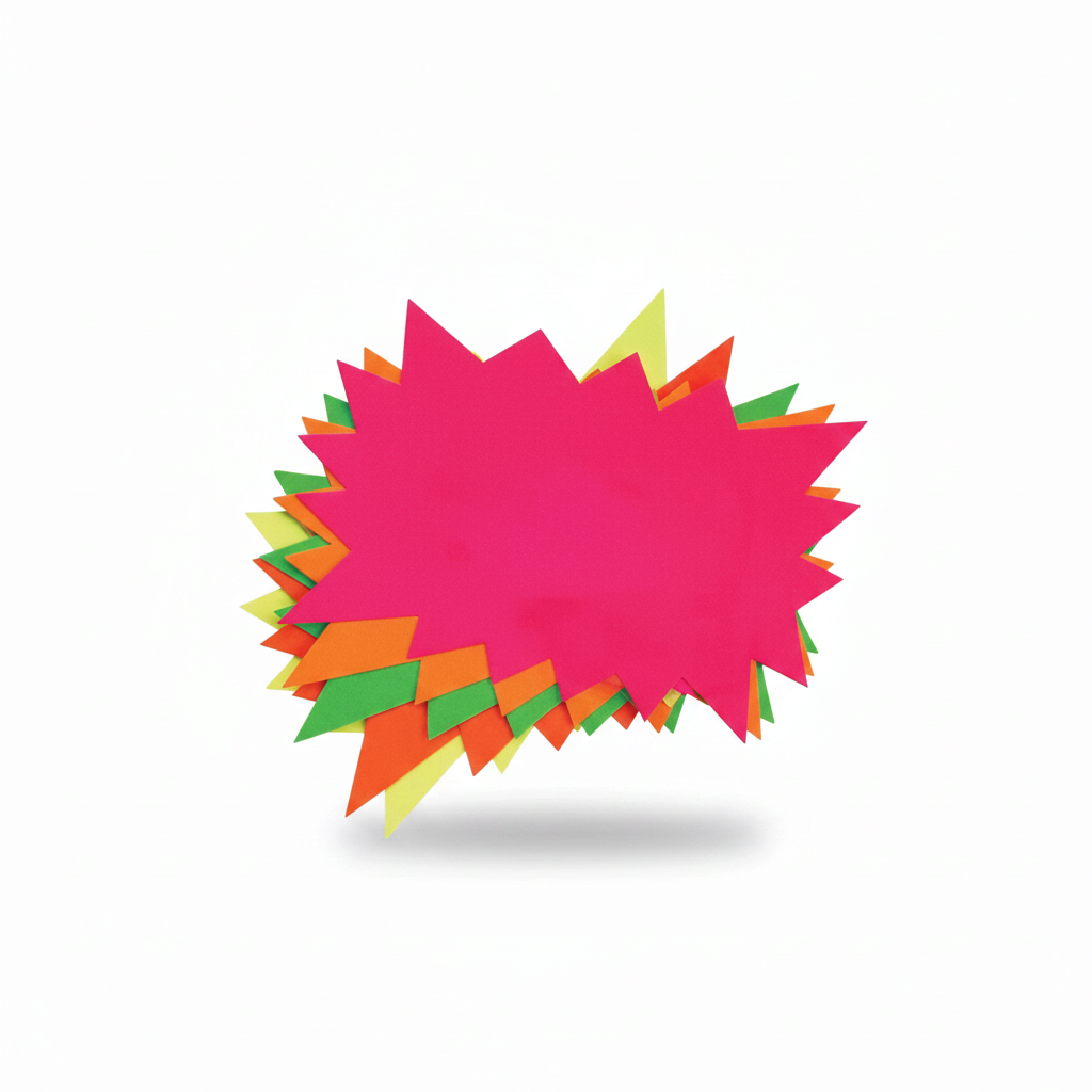 Star sticker - elongated - 10 pcs.