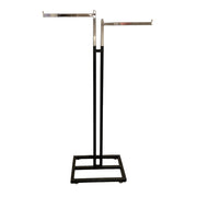 Sort 2-armet tøjstativ med 39 cm krom arme