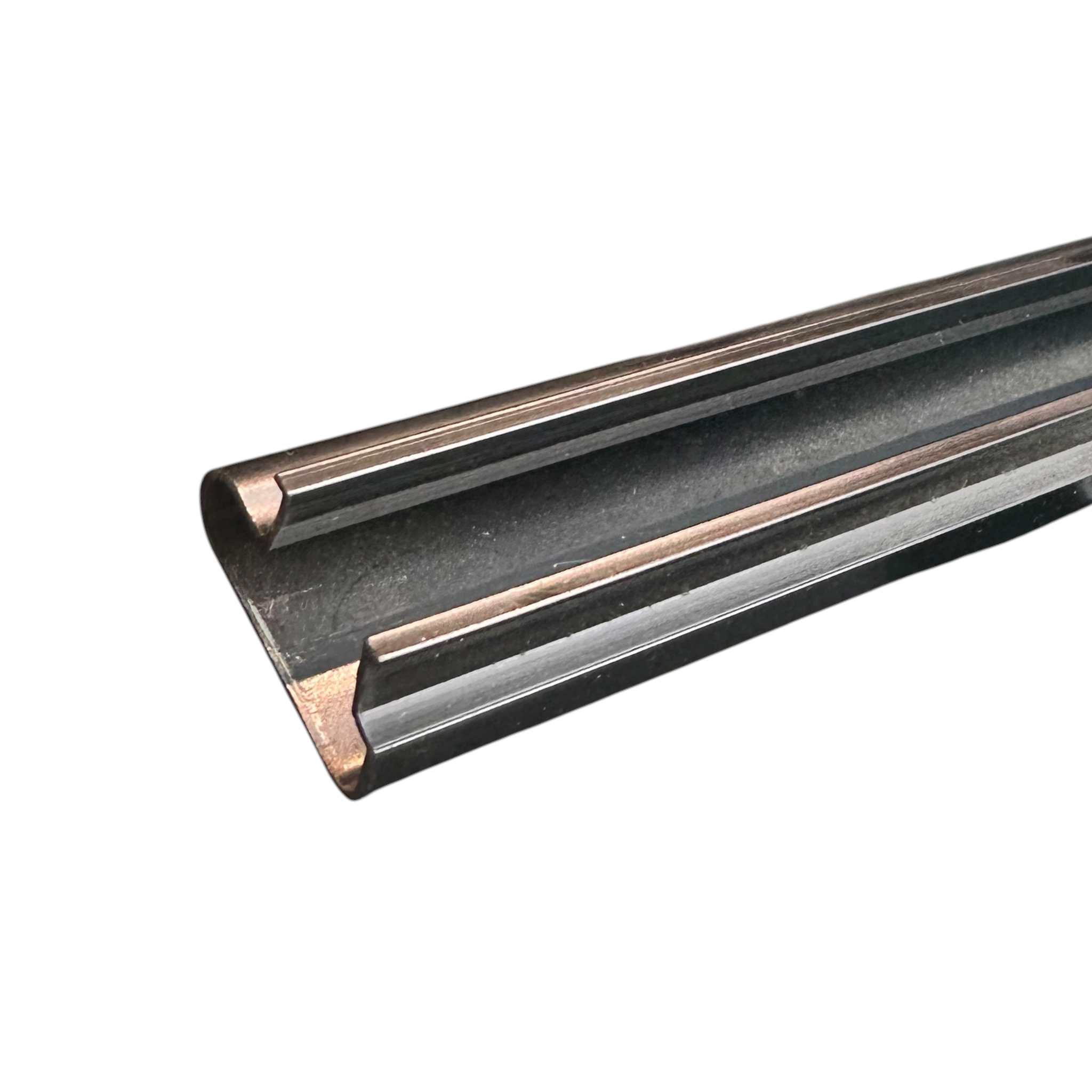 Striped grooved panel Plastic - Black, PVC, 120 cm