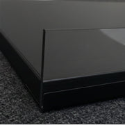 Melamine shelf black, slanted, with black front edge, 61 x 37 cm