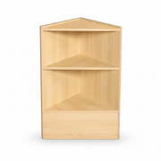 Slimline Disk, corner module, incl. 1 shelf, maple, D46 x W46 x H96 cm.