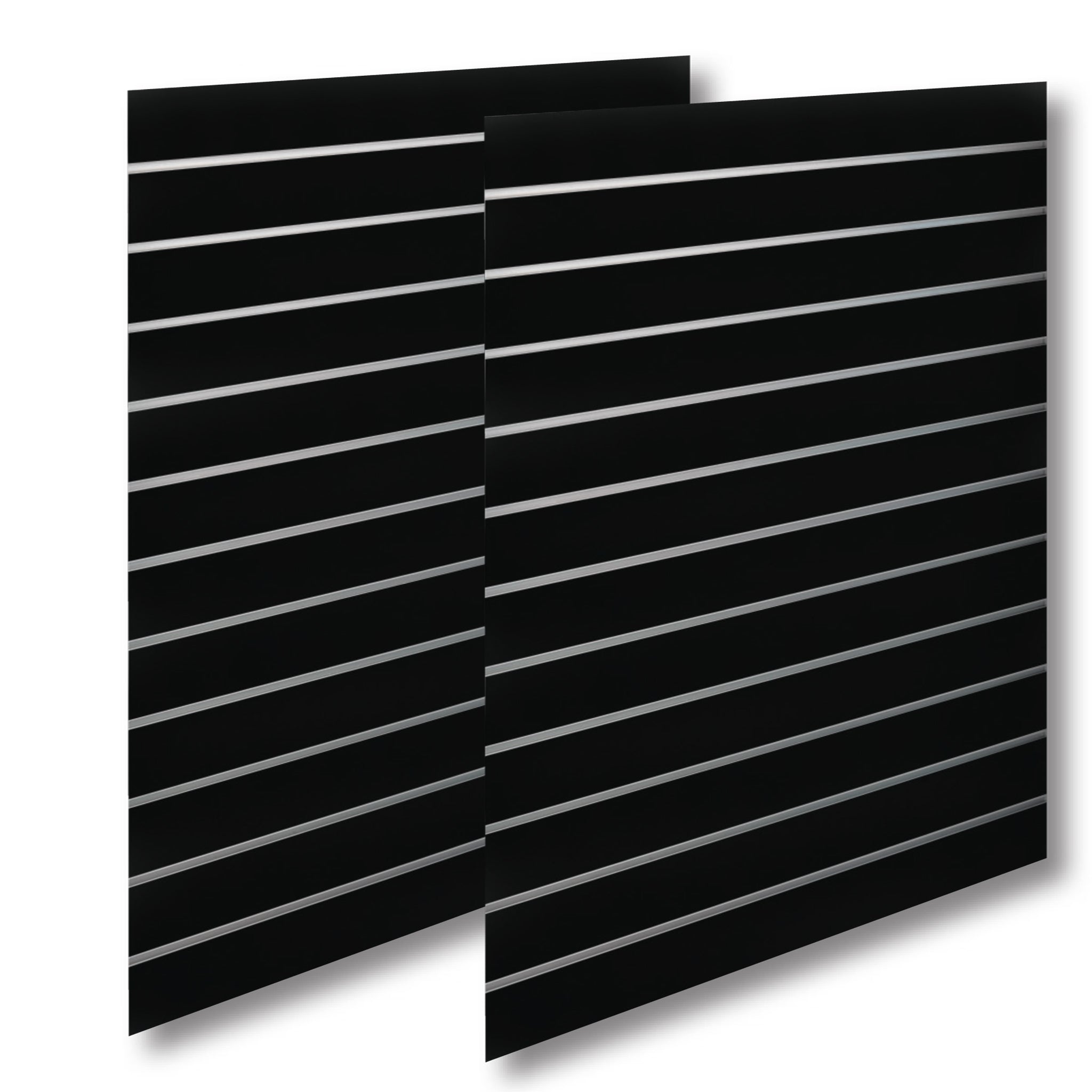 Rillepanel - Standard ( 120 x 240 cm.) - Sort med alulister