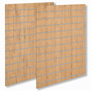 Grooved panel - Standard (120 x 240 cm) - Oak-look with aluminum strips