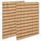 Grooved panel - Standard (120 x 240 cm.) - Oak-look aluminum strips in black