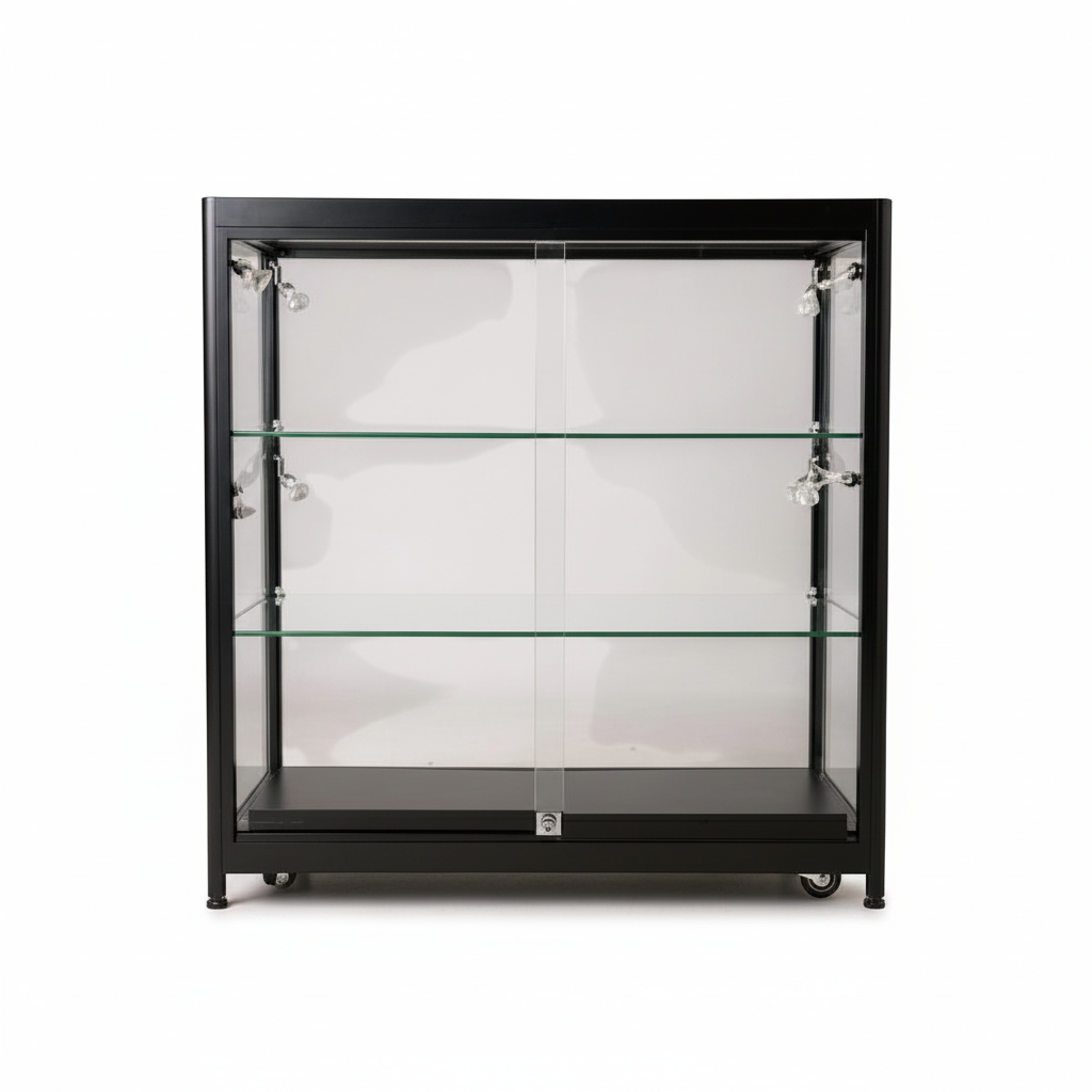 Display Cabinet H90 - black - Pisa low