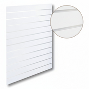 Grooved panel - Standard (120 x 120 cm) - White with white plastic trims