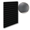 Grooved panel - Standard (120 x 120 cm) - Black with black aluminum strips