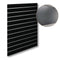 Grooved panel - Standard (120 x 120 cm) - Black with aluminum strips