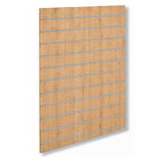 Grooved Panel - Standard (120 x 120 cm) - Oak-look with Aluminum Strips