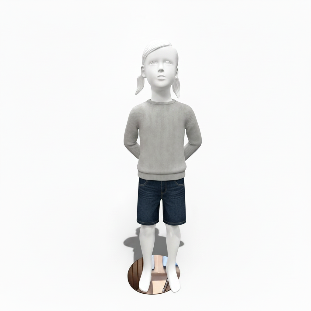 Girl child mannequin 7-8 years. Sculpted hair