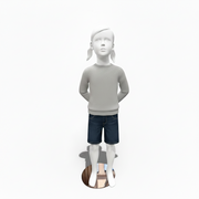 Girl child mannequin 7-8 years. Sculpted hair
