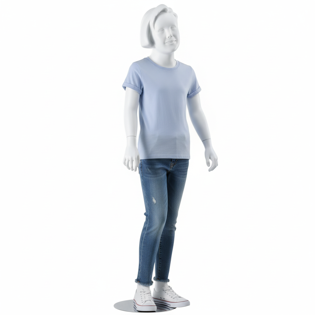 Girl mannequin 9-10 years. Sculpted hair
