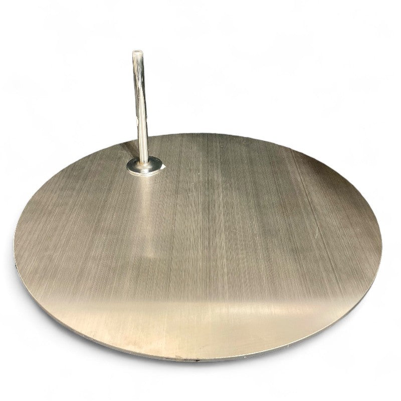 Footplate for mannequin. Brushed satin. Ø 36.