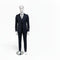 Men's mannequin with face - standard - sculpted hair! - White