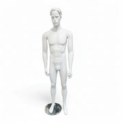 Men's mannequin with face - standard - sculpted hair! - White