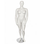 XL female mannequin with head. Curved