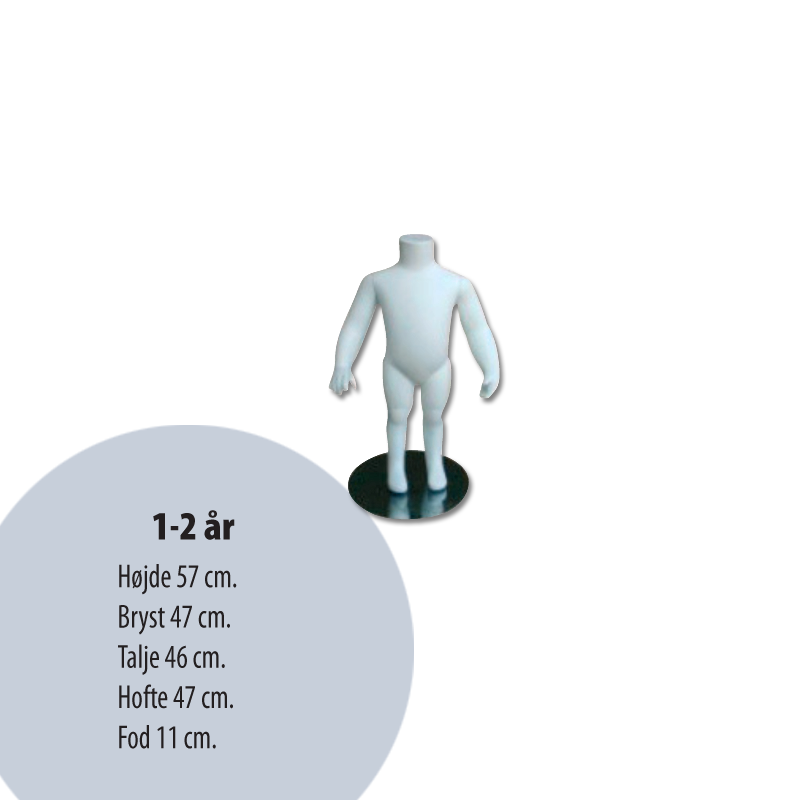 Children's mannequin without head - 1-2 years