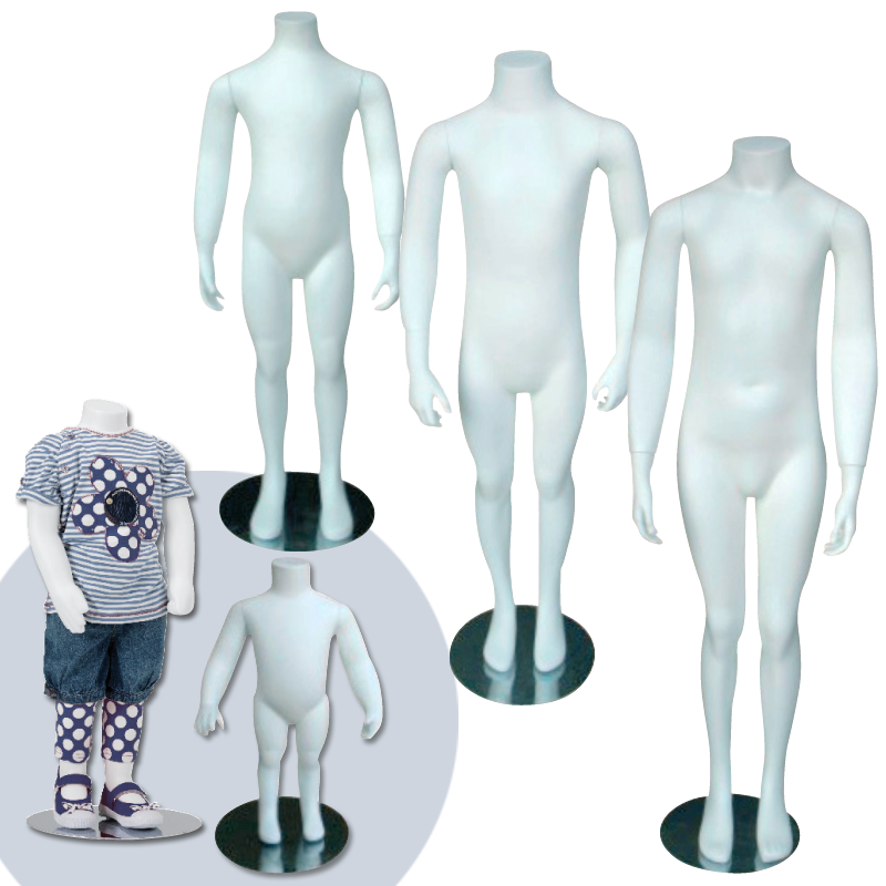 Child mannequin without head 2-4 years. White
