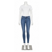 Women's mannequin, Model A with straight arms and adjustable head system, white. Standard
