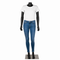 Female mannequin, Model A with straight arms and flexible head option, black. Standard
