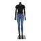 Female mannequin, Model A with straight arms and flexible head option, black. Standard