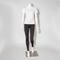 Women's mannequin, Model B with straight arms, staggered foot position and flexible head mount, white. Standard