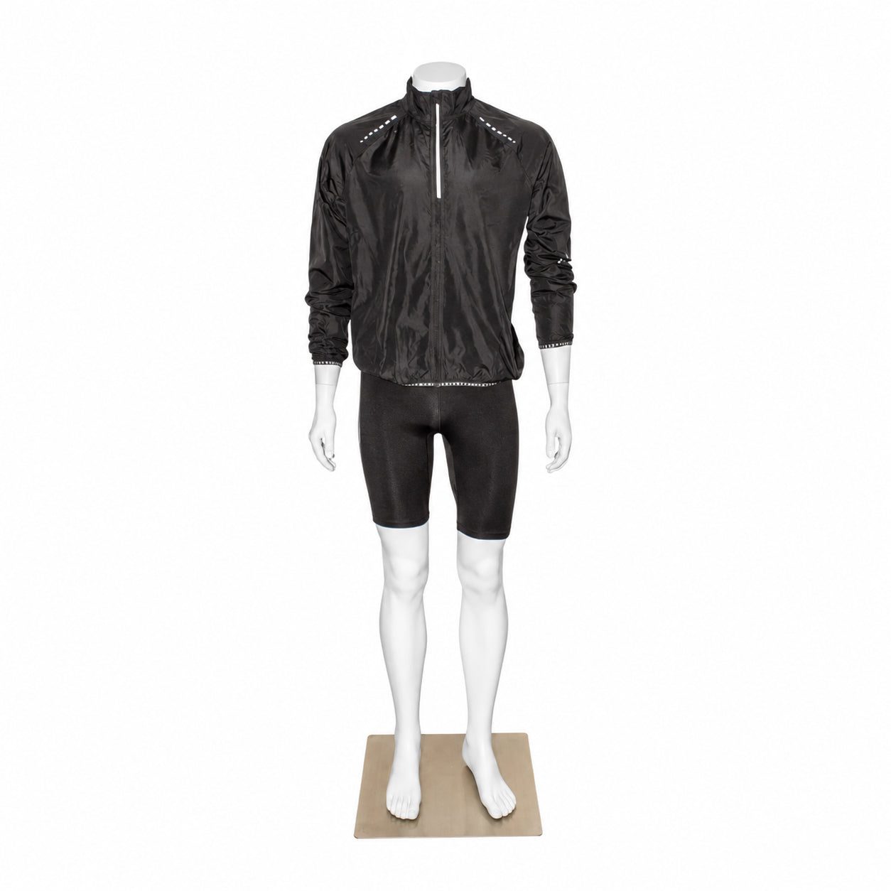 Men's mannequin, Model C with straight arms and flexible head system, white. Standard