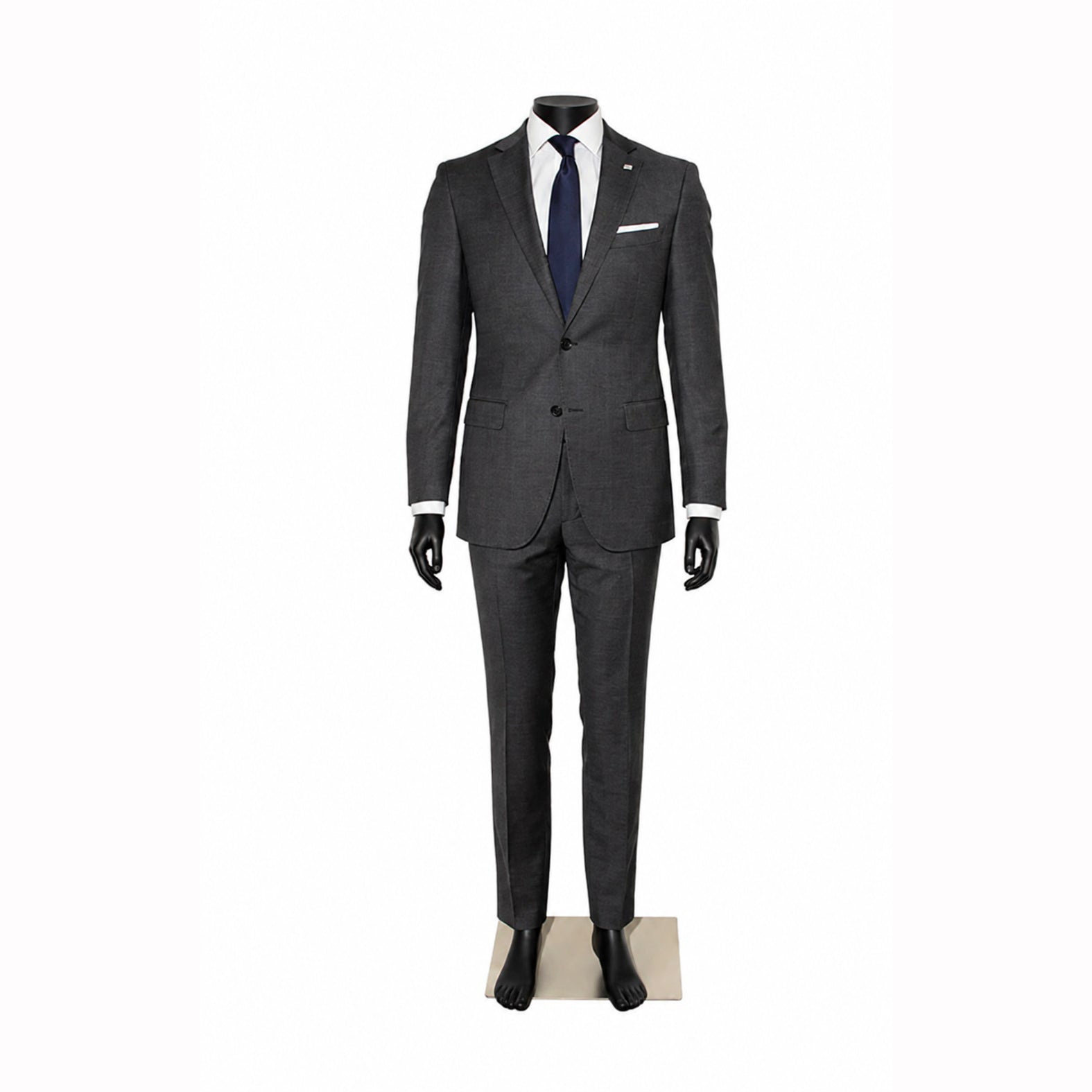 Men's mannequin, Model C with straight arms and flexible head system, black. Standard