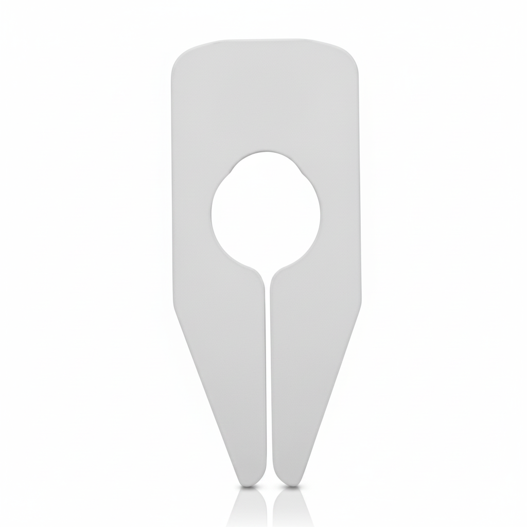Size tags, elongated model, white - 10 pcs. Sizes from 1 to XXXL
