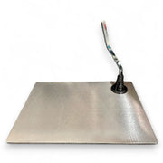 Base plate for mannequin. Brushed satin. Square