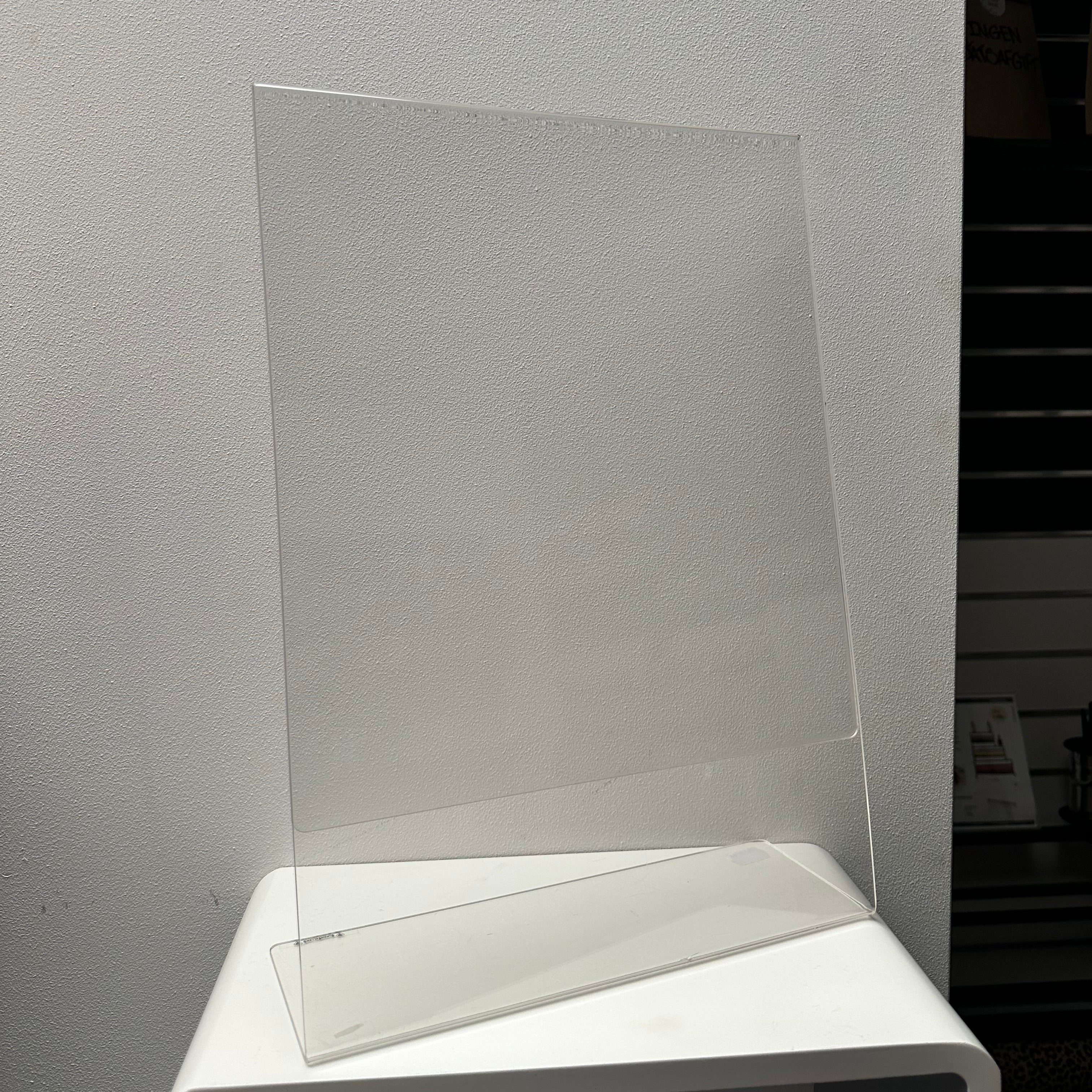 A3 sign holder, angled for tabletop, acrylic