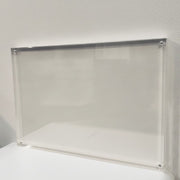 Magnetic sign holder, A3, W 29.5 x D 2 x H 42 cm, clear acrylic