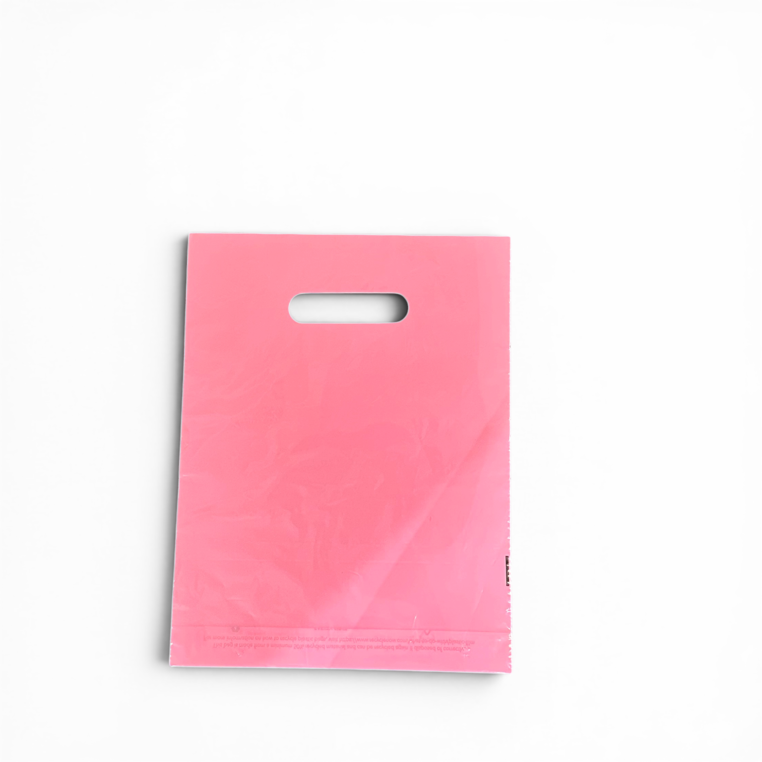 Plastic bag, small, pink, pack of 100 pcs., 35 micron, W 25 x D/BF 6 x H 30 cm, reinforced handles