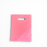 Plastic bag, small, pink, pack of 100 pcs., 35 micron, W 25 x D/BF 6 x H 30 cm, reinforced handles