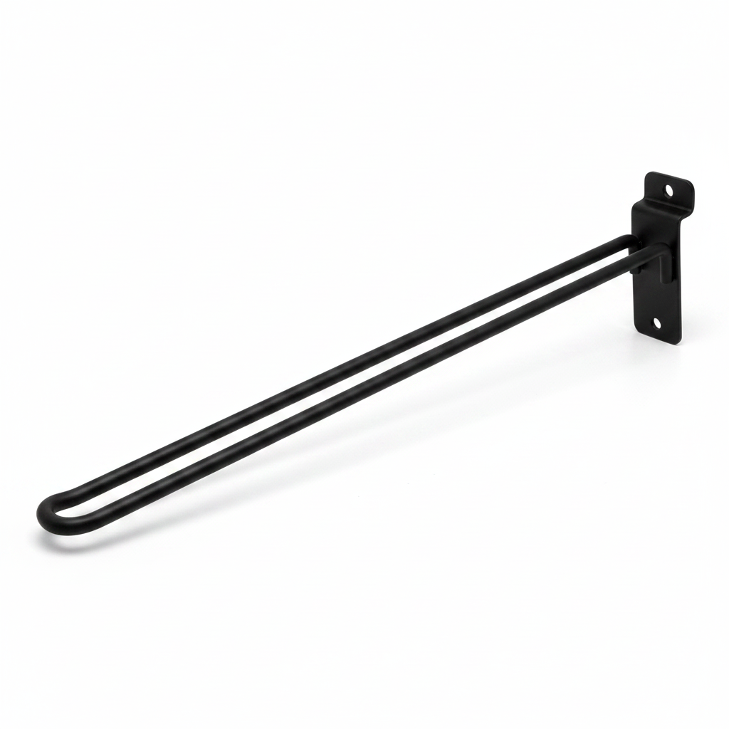 Euro hook for panel, black, 30 cm
