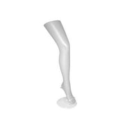 Women's stockings. White with foot. Height 67 cm.