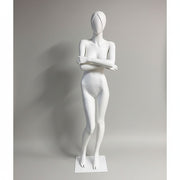 Mannequin. Woman 1 m/ sculpted hair. White. Arms over chest