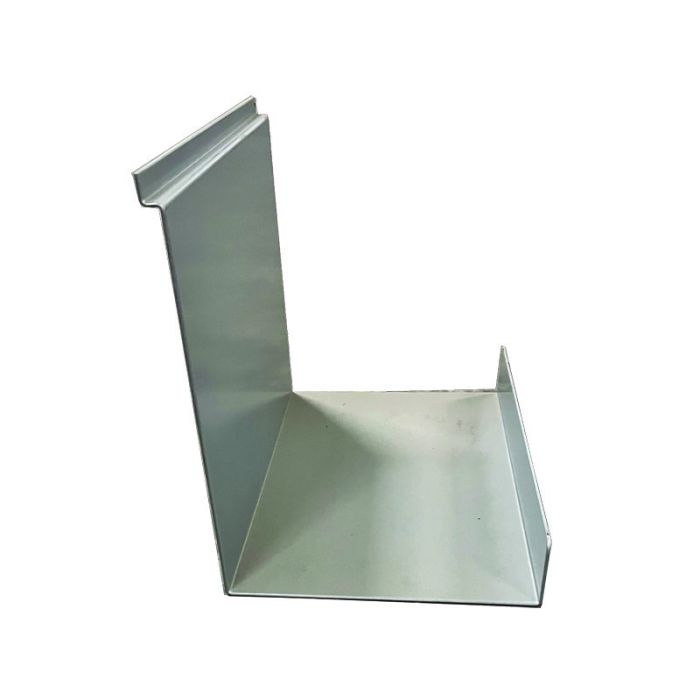 Metal shelf, angled, light aluminum. 30 x 20 x H25.5